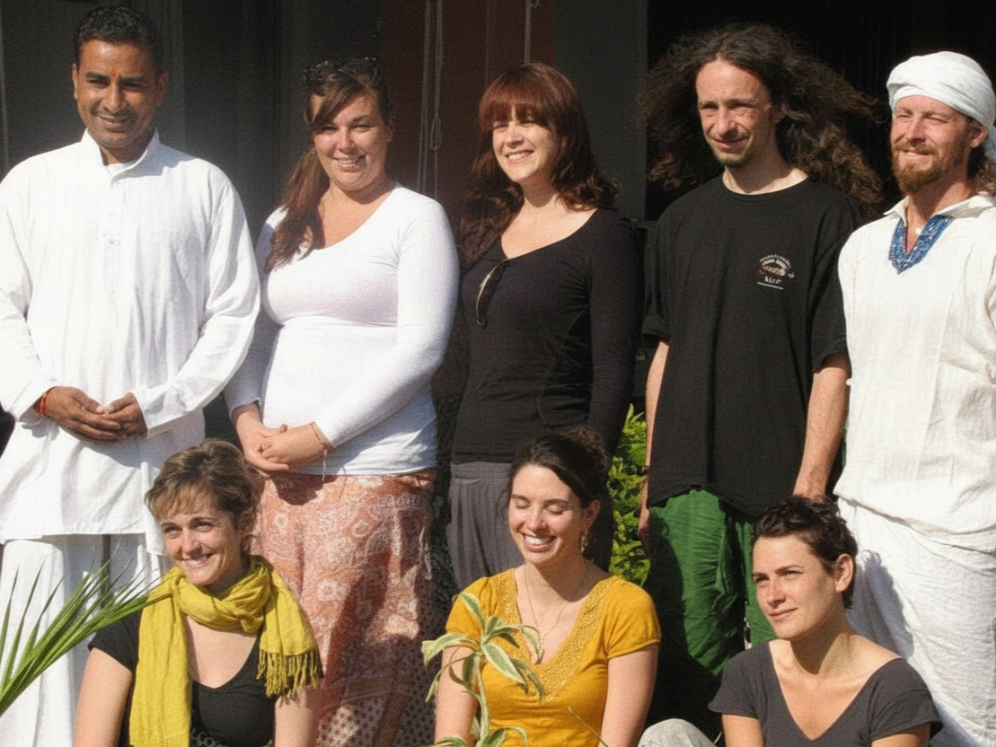 A serene view of the Pushkar landscape, representing the yoga retreat.